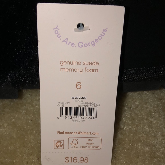 W JS Clog-House Shoes-Black - Picture 3 of 4